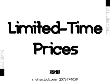 Sale Template Design Banner Typography Text Limited-Time Prices