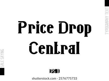 Sale Template Design Banner Typography Text Price Drop Central