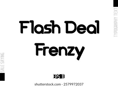 Sale Template Design Banner Typography Text Flash Deal Frenzy