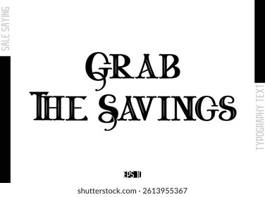Sale Template Design Banner Typography Text Grab the Savings