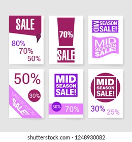 Sale template. Flyer. Vector illustration.