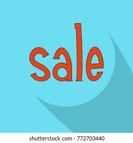 sale template in red cyan colors