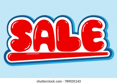 Sale text 3d vector design for business.