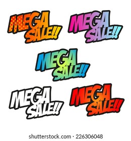 Sale text backgrounds, vector illustration 