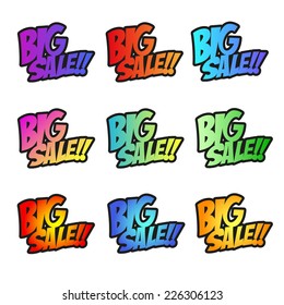 Sale text backgrounds, vector illustration 