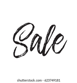 sale, text design. Vector calligraphy. Typography poster. Usable as background.