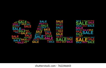 Sale text designed using sale text promotion sign graphic vector