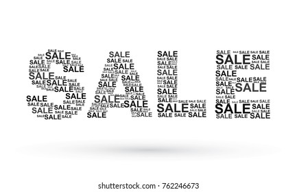 Sale text designed using sale text promotion sign graphic vector
