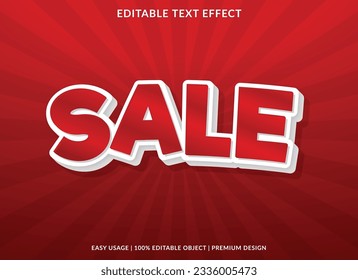 sale text effect template vector