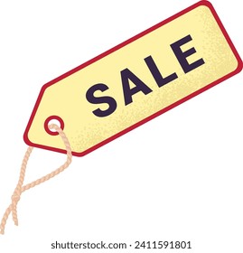 Sale text font on clearance sellout label, promotional advertising sign for promo product flat vector illustration, isolated on white. Concept announcement sticker, closeout item trade.