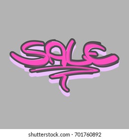 Sale text in graffiti style