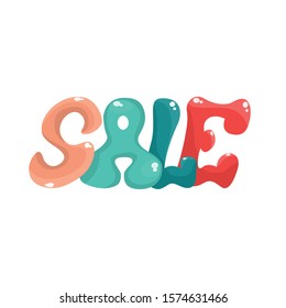Sale text in graffiti style vector illustration.