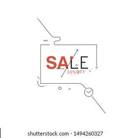 Sale text made of  vector design element. Use for modern design, cover, poster, template, brochure, decorated, flyer, banner.