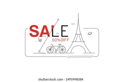 Sale text made of  vector design element. Use for modern design, cover, poster, template, brochure, decorated, flyer, banner.