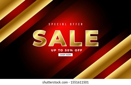 sale text on striped pattern  in corner illustration