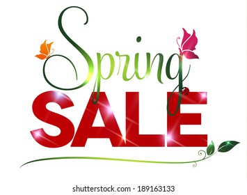 Sale text on a white background, beautiful colors and light shades.