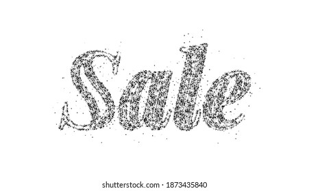 Sale Text Particle Modern Trendy Design Template . Vector design 
