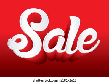 Sale text poster, Vector.