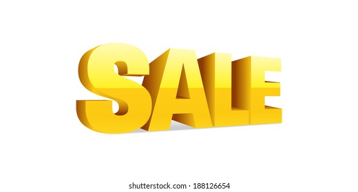 Sale text, vector