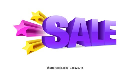 Sale text, vector