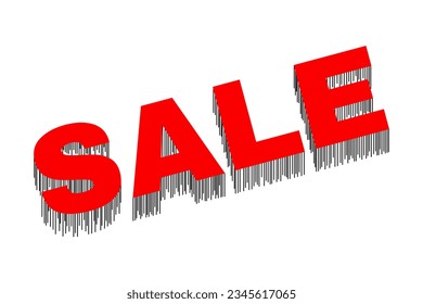 sale text vector illustration 3d for shop retail promotion discount price.