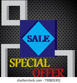 Sale, in this special banner for the weekend, Vector illustration.