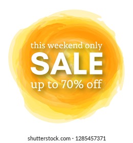 Sale this weekend only up to 70% off sign