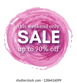 Sale this weekend only up to 70% off sign