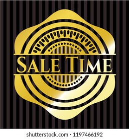 Sale Time gold shiny emblem