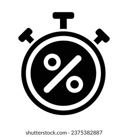 Icono de tiempo de venta, gráficos vectores