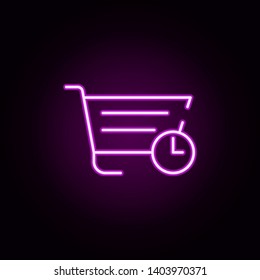 sale time neon icon. Elements of cyber monday set. Simple icon for websites, web design, mobile app, info graphics