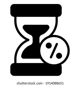 sale time vector black icon, shopping and discount sale icon.