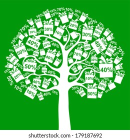Sale tree. Vector illustration 