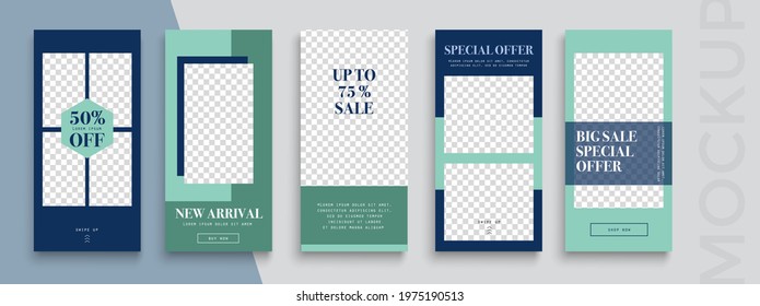 Sale. Trendy editable 
Stories template. Design  for social media. 