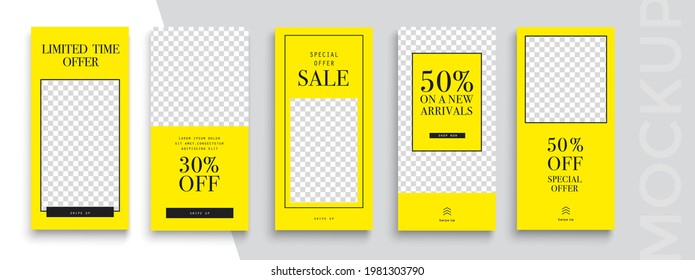 Sale. Trendy editable 
Stories template. Design for social media. 