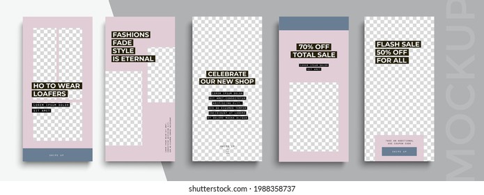 Sale. Trendy editable 
Stories template. Design  for social media. 