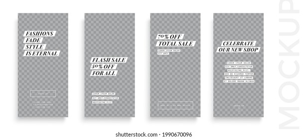 Sale. Trendy editable 
Stories template. Design  for social media. 