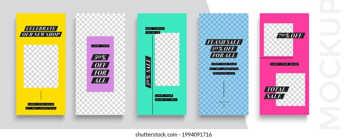 Sale. Trendy editable 
Stories template. Design for social media. 
