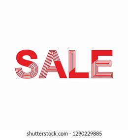 Sale in trendy style creative vector