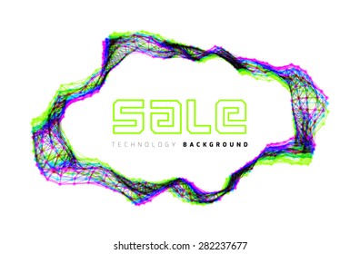 Sale triangle background. Vector illustration on white