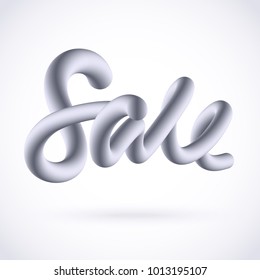 Sale Typographic vector design in 3D Liquid Style for cards, posters, prints etc. Isolated bubble text, creative lettering. Vector Illustration EPS10