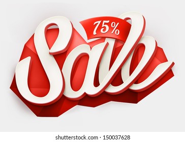 Sale Typography Background. Vector