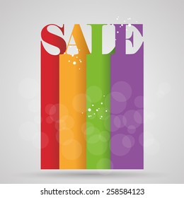 Sale typography background. Vector