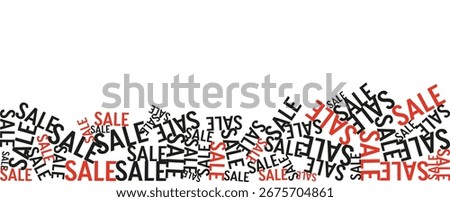 Sale typography border with copy space on white background.. Commerce banner