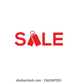 sale typography logo design - logotype vector line