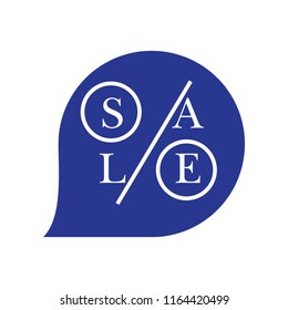 Sale typography sticker. Vector 