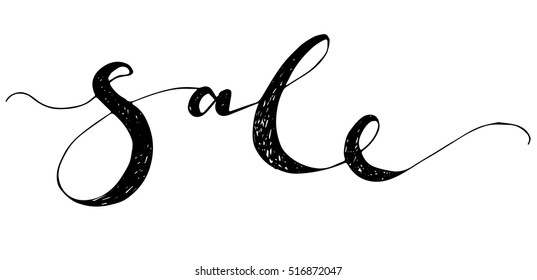 SALE typography template with Sale lettering. Calligraphy Vector illustration EPS10