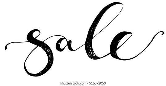 SALE typography template with Sale lettering. Calligraphy Vector illustration EPS10