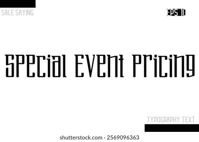 Sale Typography Text Script Lettering Design Special Event Pricing