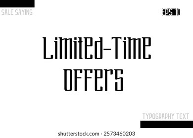 Sale Typography Text Script Lettering Design Limited-Time Offers